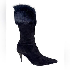 PATRIZIA PANCALDI HIGH HEEL BOOTS IN BLACK SUEDE